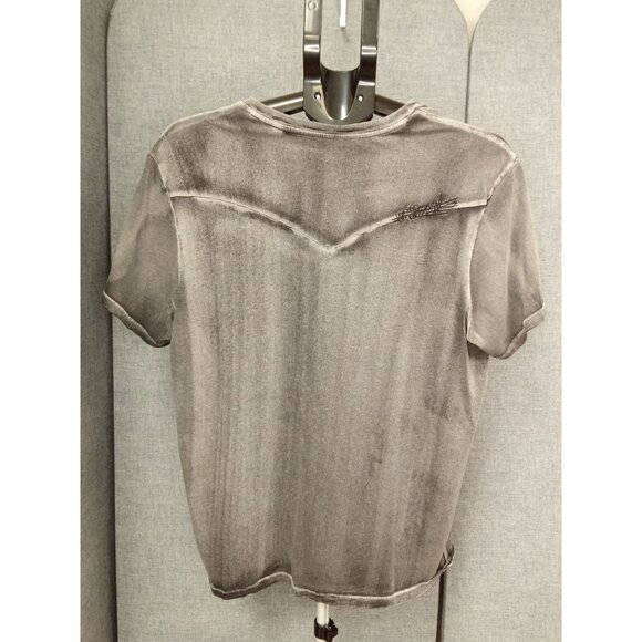 Guess Charcoal Distressed Short Sleeve Tee - Picture 4 of 6